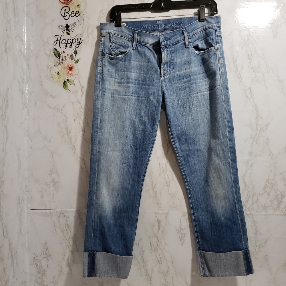 Citizens of Humanity Dani Cropped Straight Leg Jeans Light Wash Sz. 28